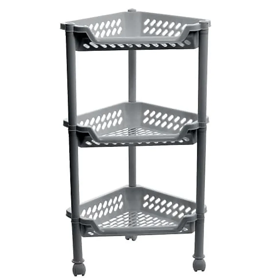 Tour à roulettes avec Paniers de Rangement - Argent