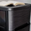 Tour de rangement en plastique moderne 3 tiroirs - Noir