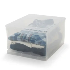 Tour en plastique 1 tiroir Kontor transparent H. 21,5 x L. 39 x P. 32 cm