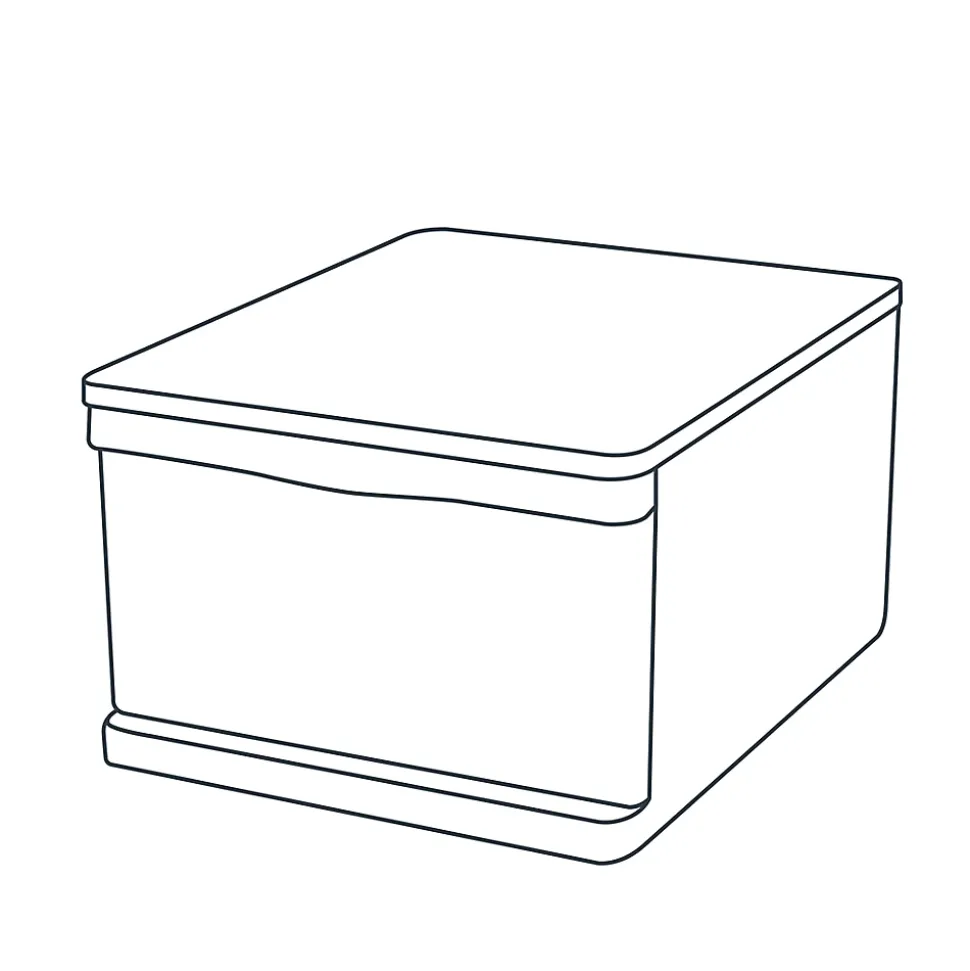 Tour en plastique 1 tiroir Kontor transparent H. 21,5 x L. 39 x P. 32 cm