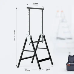 Treteaux telescopiques Boudech 300 kg reglables 80-130 cm lot de 2