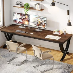 Tribesigns Bureau 200 cm Marron Rustique