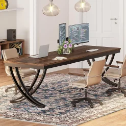 Tribesigns Bureau 200 cm Marron Rustique