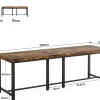Tribesigns Bureau Extra Long 200cm Marron Vintage