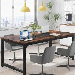Tribesigns Bureau Informatique Marron Rustique