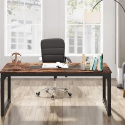 Tribesigns Bureau Informatique Marron Rustique