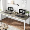 Tribesigns Bureau Informatique Double rectangle, Chêne
