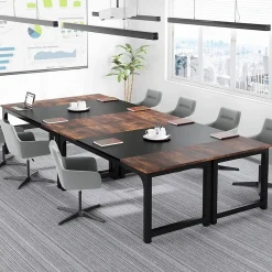 Tribesigns Bureau Marron Rustique et Noir