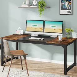 Tribesigns Bureau rectangle marron et noir