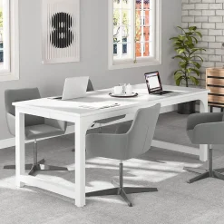 Tribesigns Bureau rectangle Modern Blanc