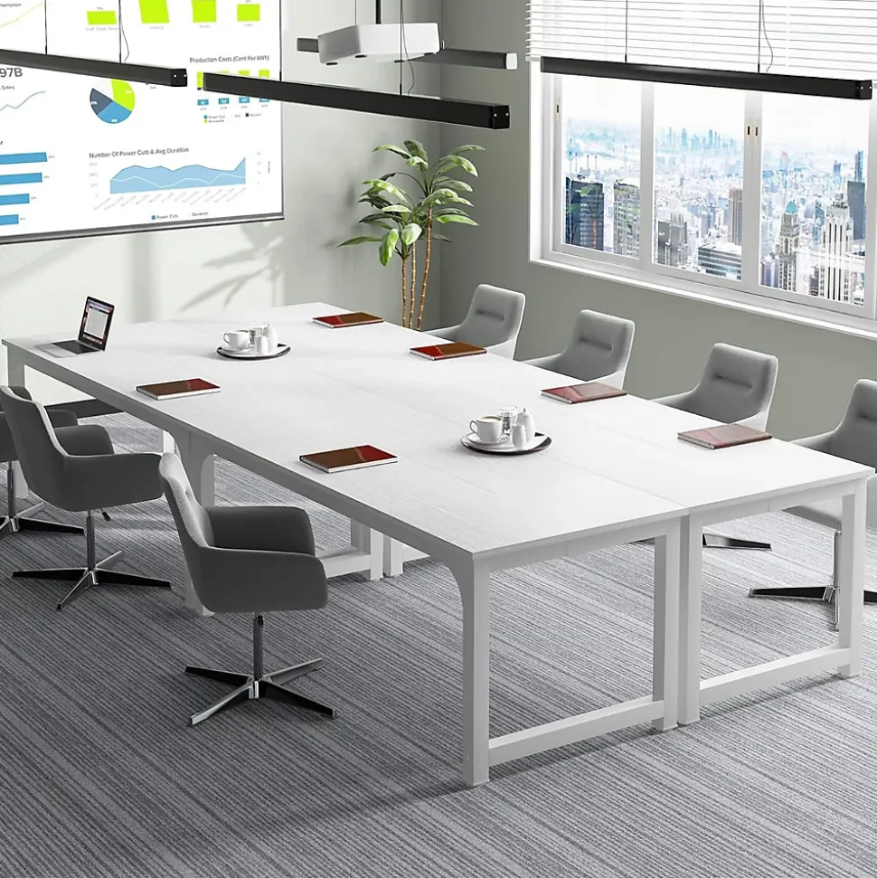 Tribesigns Bureau rectangle Modern Blanc