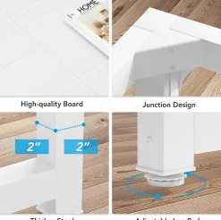 Tribesigns Bureau rectangle Modern Blanc