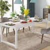 Tribesigns Bureau rectangle Moderne Blanc