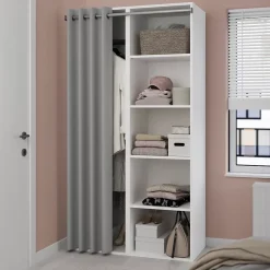 Tringle à rideaux + 2 supports en 