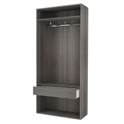 Tringle de face duo en acier gris GoodHome Atomia L. 100cm x P. 40 cm