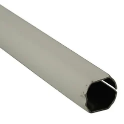 Tringle de penderie ovale acier blanc 1 m de 2 x 1,7 cm
