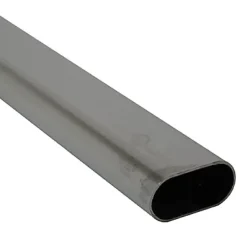 Tringle de penderie ovale acier chromé 1,5 m de 3 x 1,5 cm