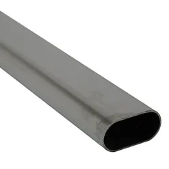 Tringle de penderie ovale acier chromé 2 m de 3 x 1,5 cm
