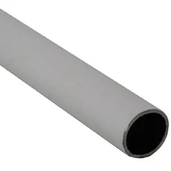 Tringle de penderie ronde acier blanc Ø1,8 x 200 cm