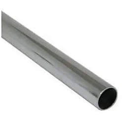 Tringle de penderie ronde acier chromé Ø1,8 x 200 cm