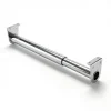 Tringle de penderie télescopique aluminium chromé Ø2,5 cm de 110 à 200 cm avec support