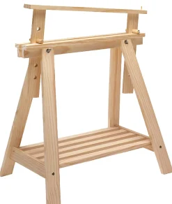 Tréteau Archi Tec réglable en hauteur en pin avec tablette (70/98,7x70x45cm)