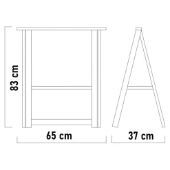 Tréteau pliant en hêtre Charpak 83 x 65 cm