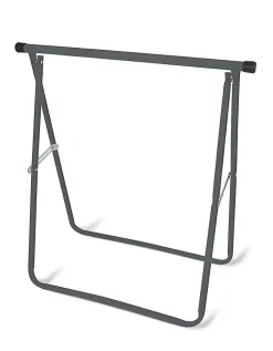 Tréteau pliant en métal époxy CQFD Slide anthracite H. 76 cm