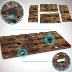 TT140 AO Plateau pour Bureau Assis Debout de 140 x 60 x 2 cm Compatible avec la plupart des Structures assis debout Duronic