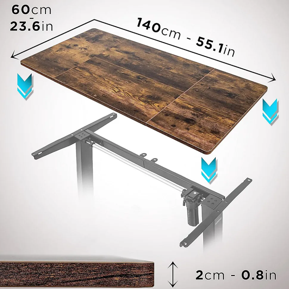 TT140 AO Plateau pour Bureau Assis Debout de 140 x 60 x 2 cm Compatible avec la plupart des Structures assis debout Duronic