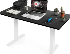TT160 BK Plateau pour Bureau Assis Debout de 160 x 60 x 2 cm Compatible avec la plupart des Structures assis debout Duronic