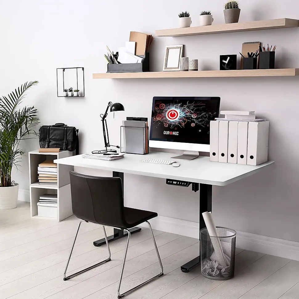TT120 WE Plateau pour Bureau Assis Debout de 120 x 60 x 2 cm Compatible avec la plupart des Structures assis debout Duronic