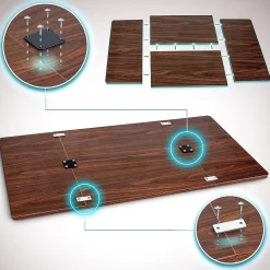 TT120 WT Plateau pour Bureau Assis Debout de 120 x 60 x 2 cm Compatible avec la plupart des Structures assis debout Duronic