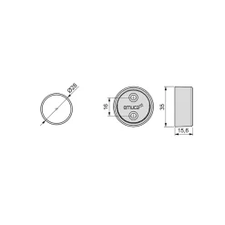 Tube de penderie circulaire 28 mm