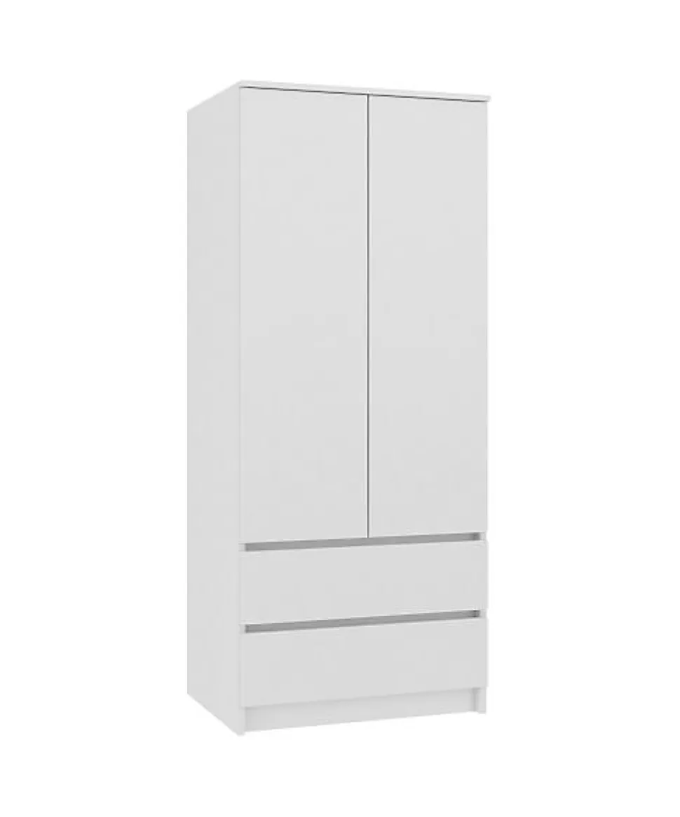 TURIN - Armoire chambre bureau - Penderie multifonctions - 2 portes + 2 grands tiroirs