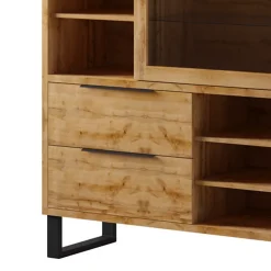 Vaisselier 1 porte 2 tiroirs Eden Bois et Metal
