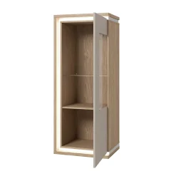 Vaisselier 1 porte droite Iria Cachemire et Bois