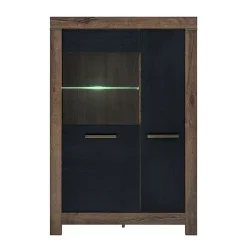 Vaisselier 2 portes Adam Bois et Noir