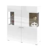 Vaisselier 2 portes Akram Blanc et Bois