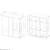 Vaisselier 3 portes Andrea Blanc et Bois