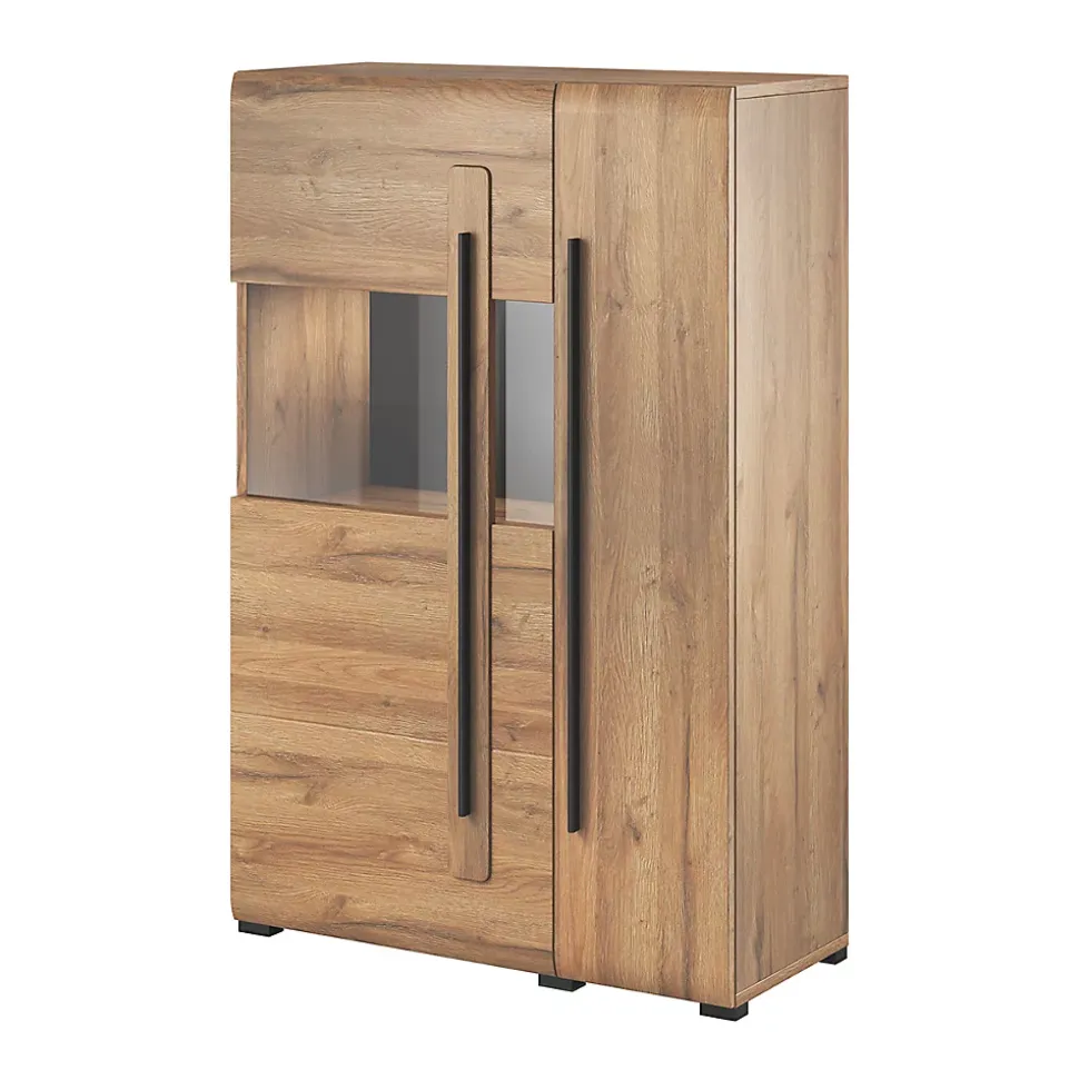 Vaisselier 2 portes avec LED Louis Bois