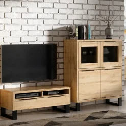 Vaisselier 4 portes Eden Bois et Metal