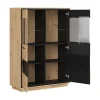 Vaisselier 2 portes Elijah Bois et Noir