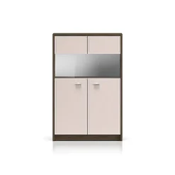 Vaisselier 2 portes Kaius Cachemire et Bois fonce