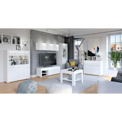 Vaisselier 4 portes LED inclus Kasla Blanc