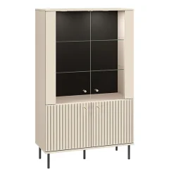 Vaisselier 4 portes LED Nova Cachemire