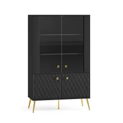 Vaisselier 4 portes Manoe Noir