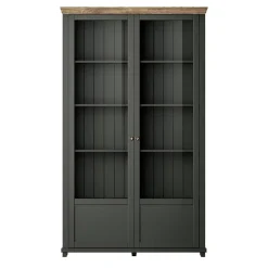 Vaisselier 2 portes Martin Vert et Bois