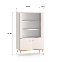 Vaisselier 4 portes Olivia Cachemire et Dore