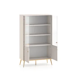 Vaisselier 4 portes Olivia Cachemire et Dore